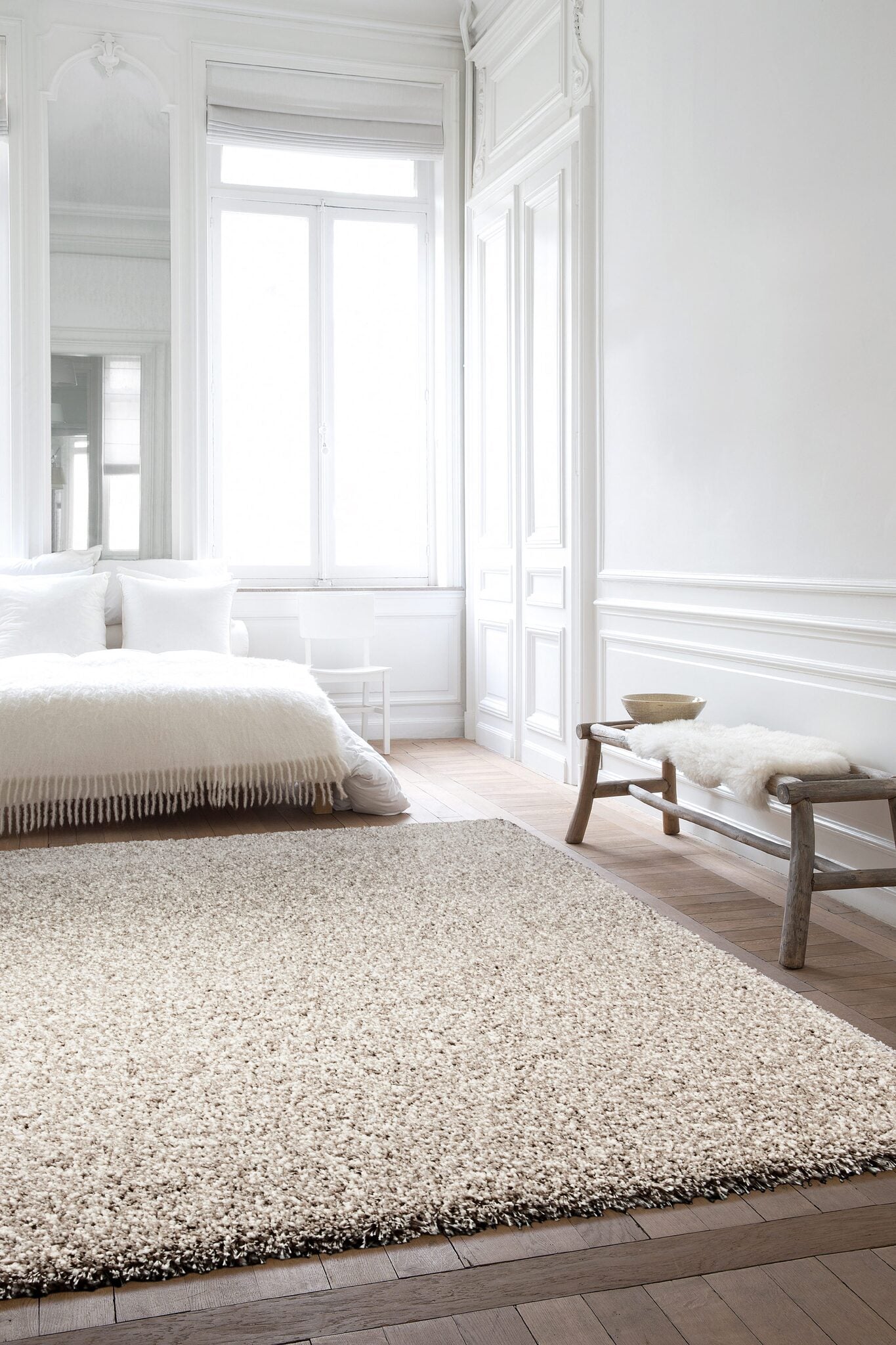 Twilight Shaggy Plain Grey Rug