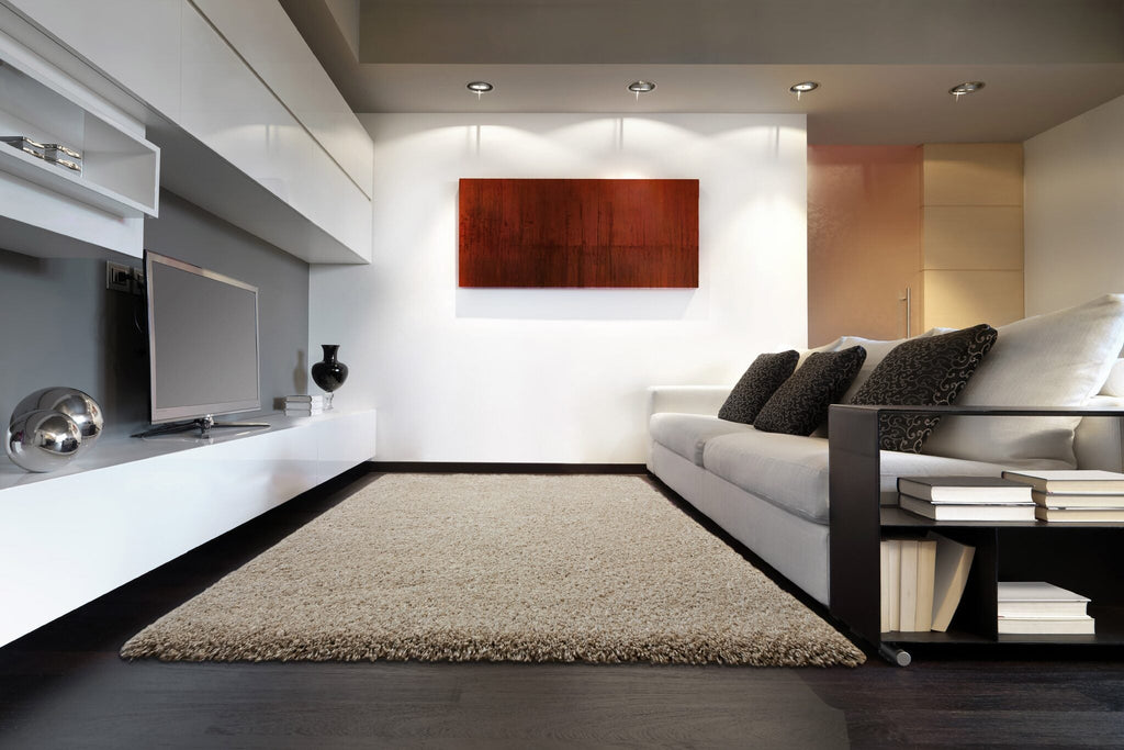 Twilight Shaggy Plain Grey Rug