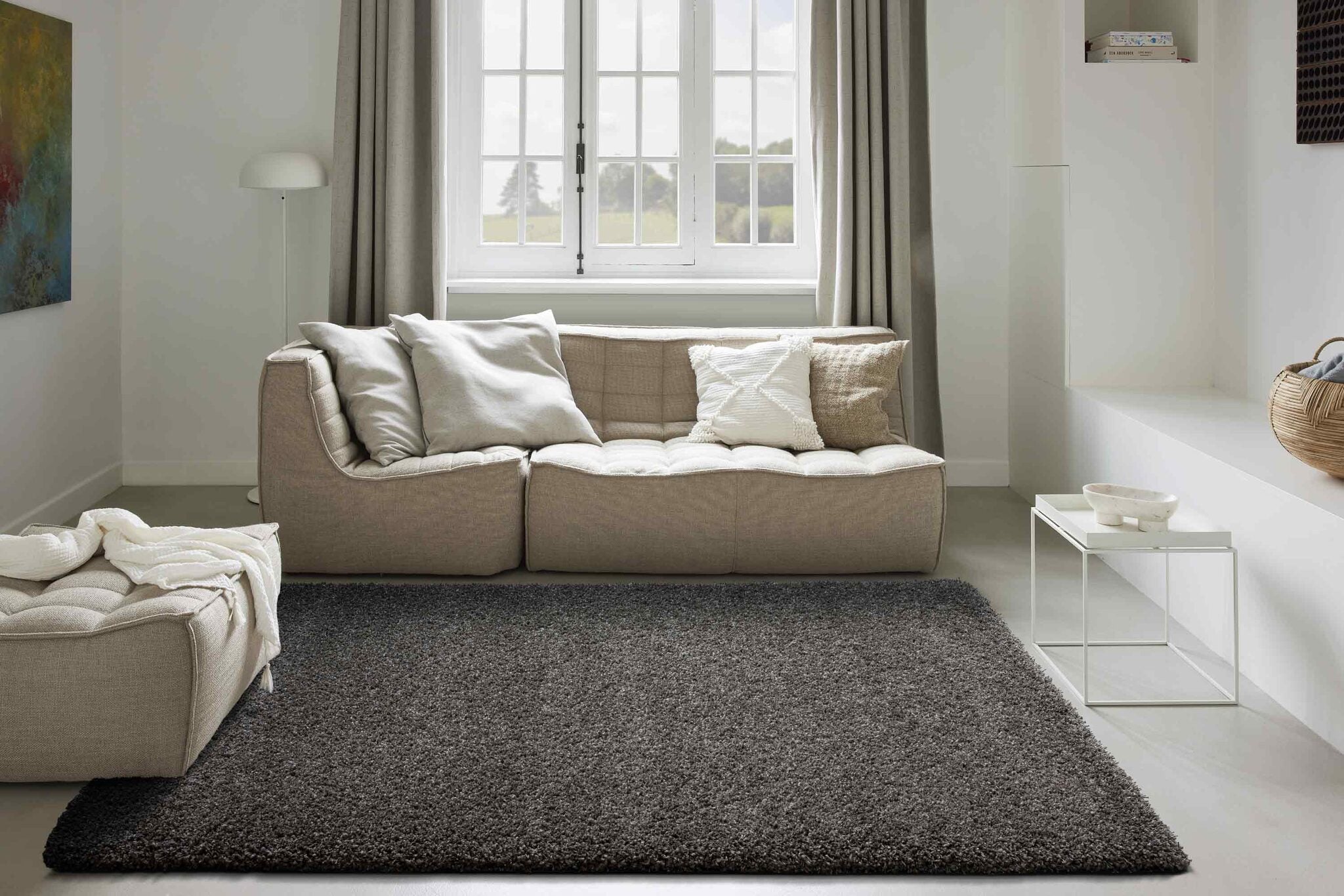 Twilight Shaggy Plain Brown Rug