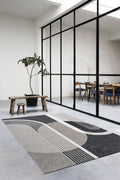Woodstock Modern Arc Beige Rug