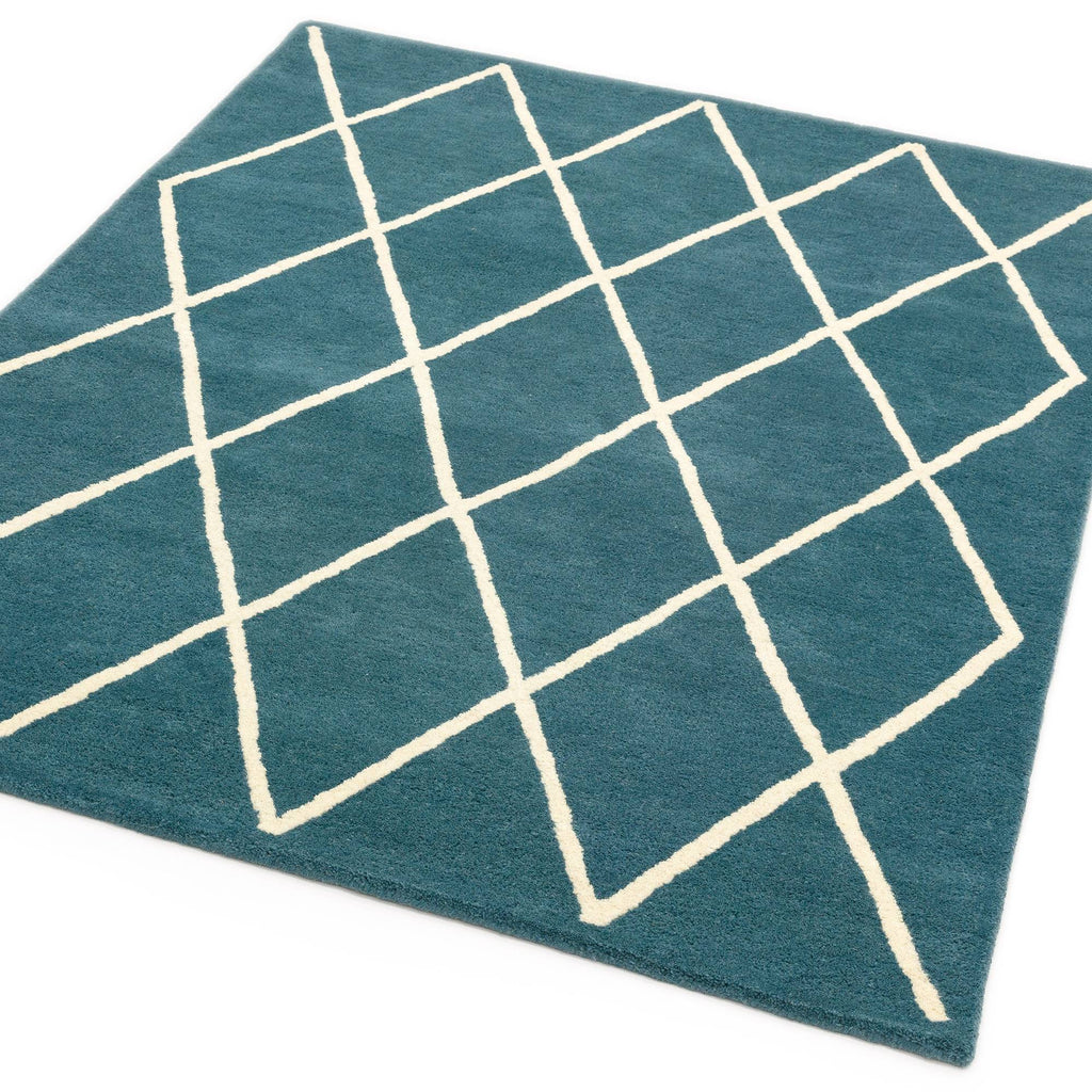 Albany Diamond Teal Rug