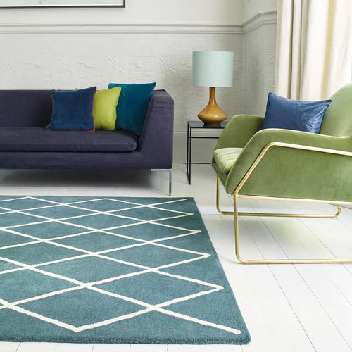 Albany Diamond Teal Rug
