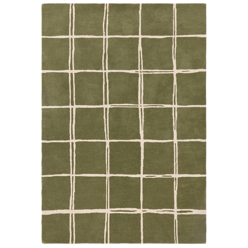 Albany Grid Olive Rug