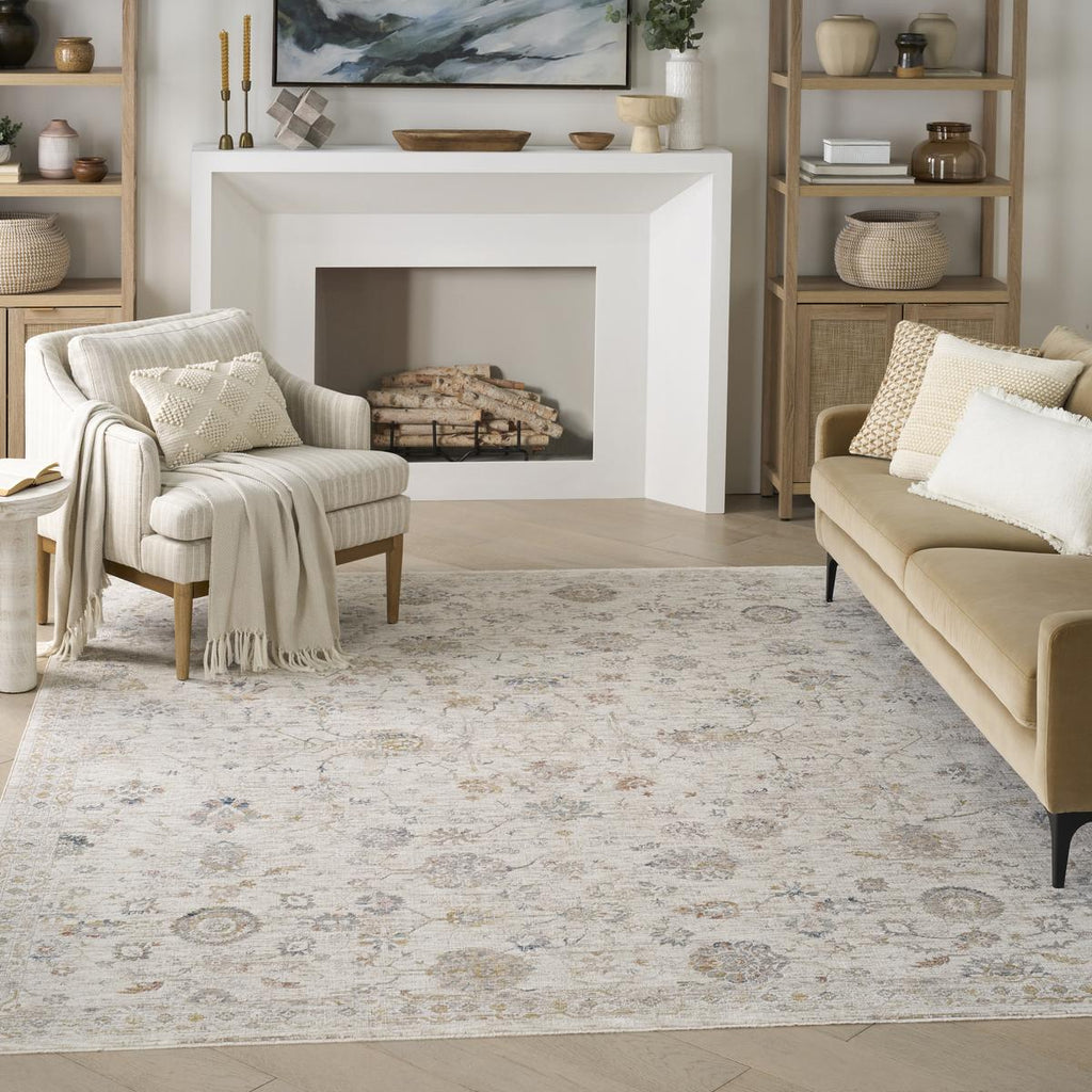 Antique Fusion Botanical Ivory Multicolour Rug