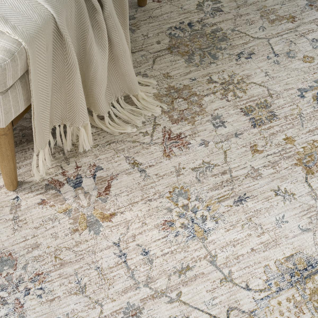 Antique Fusion Botanical Ivory Multicolour Rug