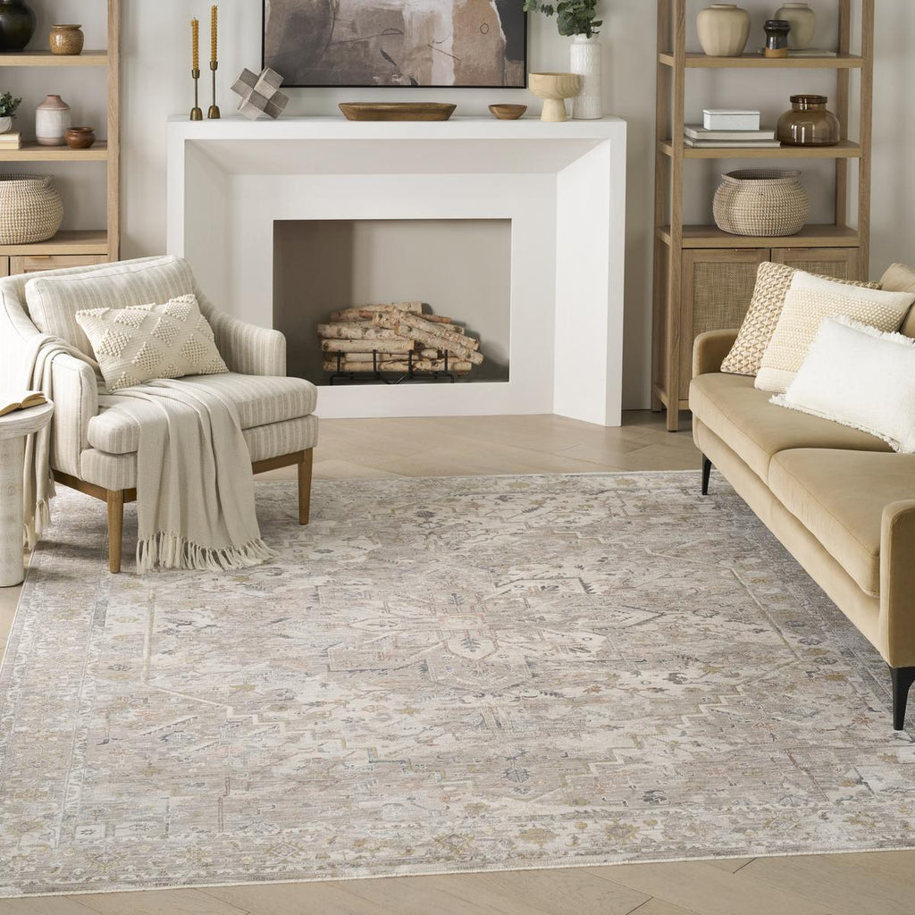 Antique Fusion Faded Ivory Multicolour Rug