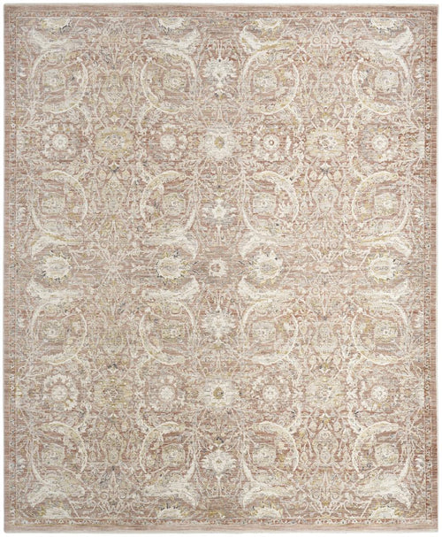 Antique Fusion Floral Lattice Brick Rug