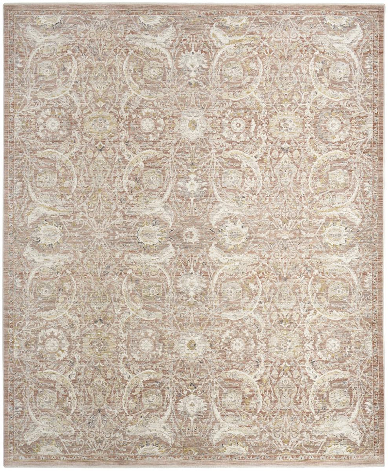 Antique Fusion Floral Lattice Brick Rug