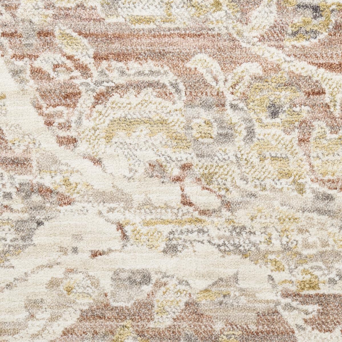 Antique Fusion Floral Lattice Brick Rug