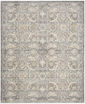 Antique Fusion Floral Lattice Charcoal Multicolour Rug