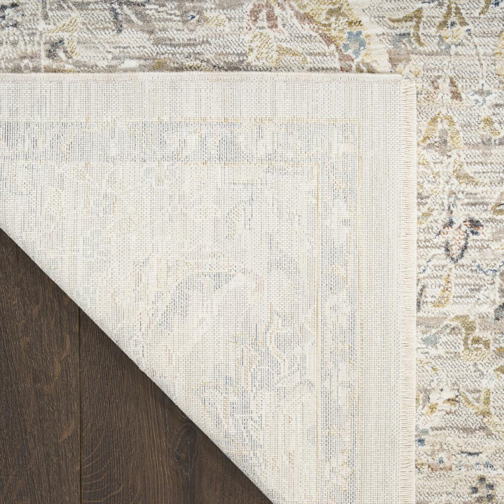 Antique Fusion Floral Lattice Light Grey Rug