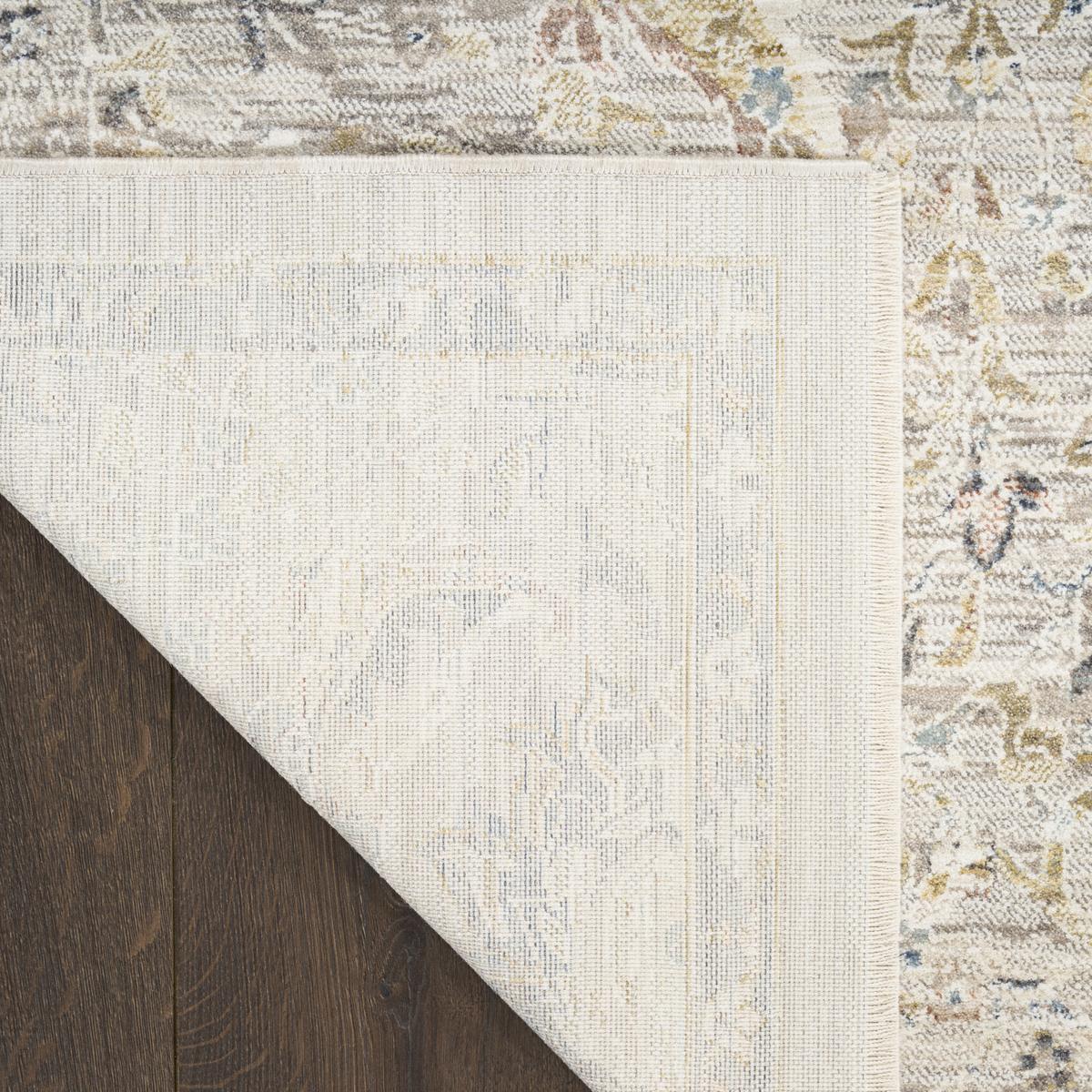 Antique Fusion Floral Lattice Light Grey Rug