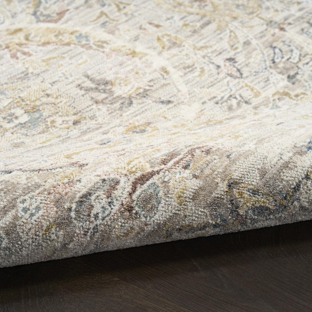 Antique Fusion Floral Lattice Light Grey Rug
