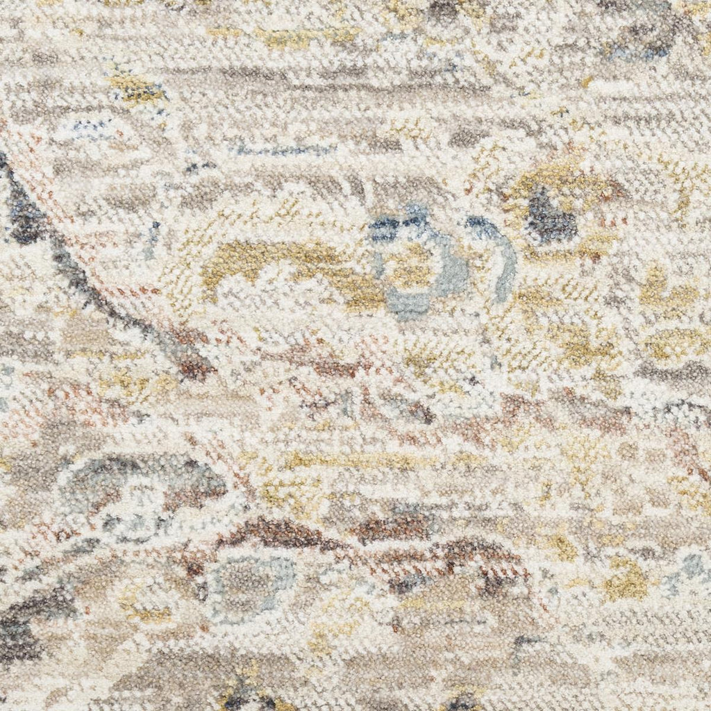 Antique Fusion Floral Lattice Light Grey Rug