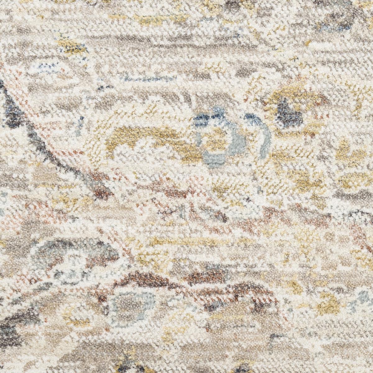 Antique Fusion Floral Lattice Light Grey Rug