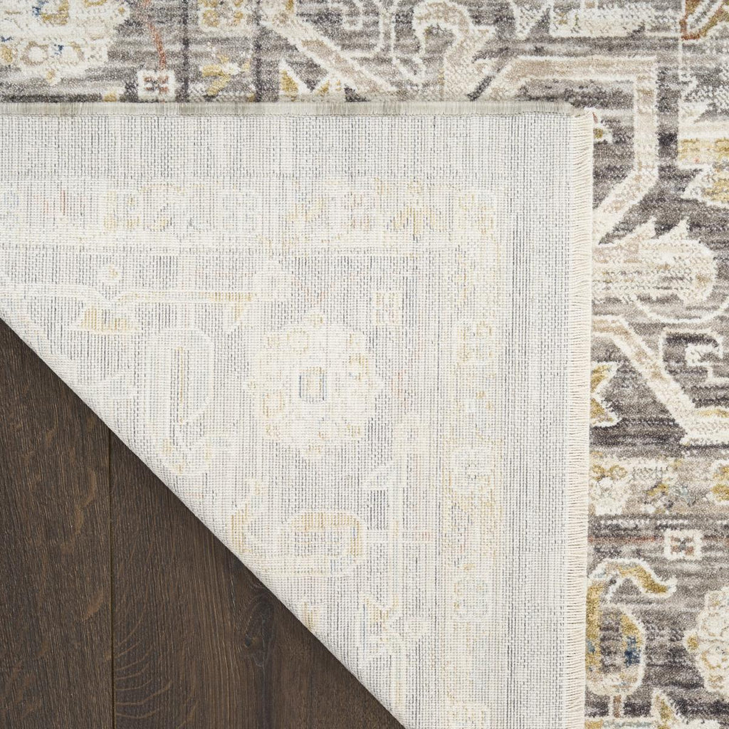 Antique Fusion Medallion Ivory Charcoal Rug