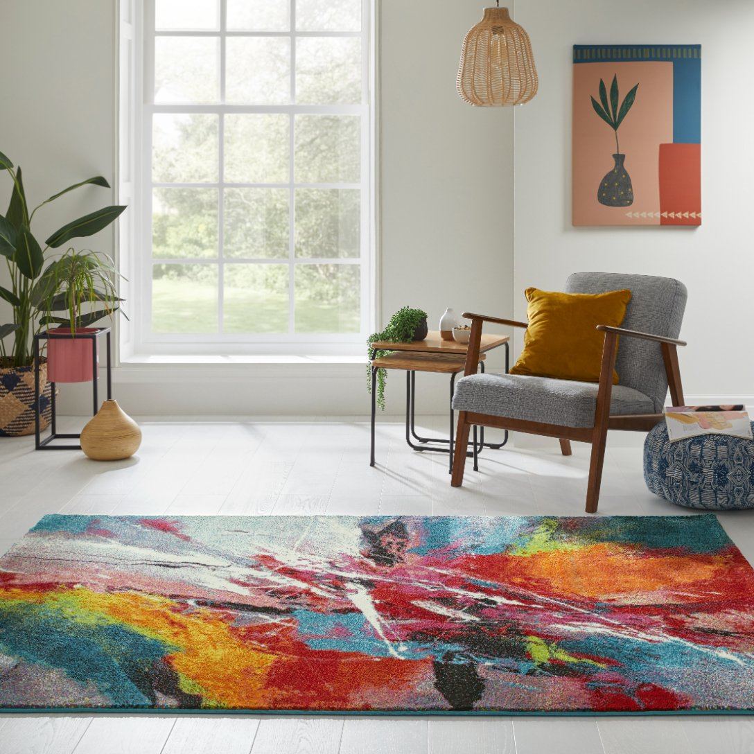 Art Burst Multicolour Rug