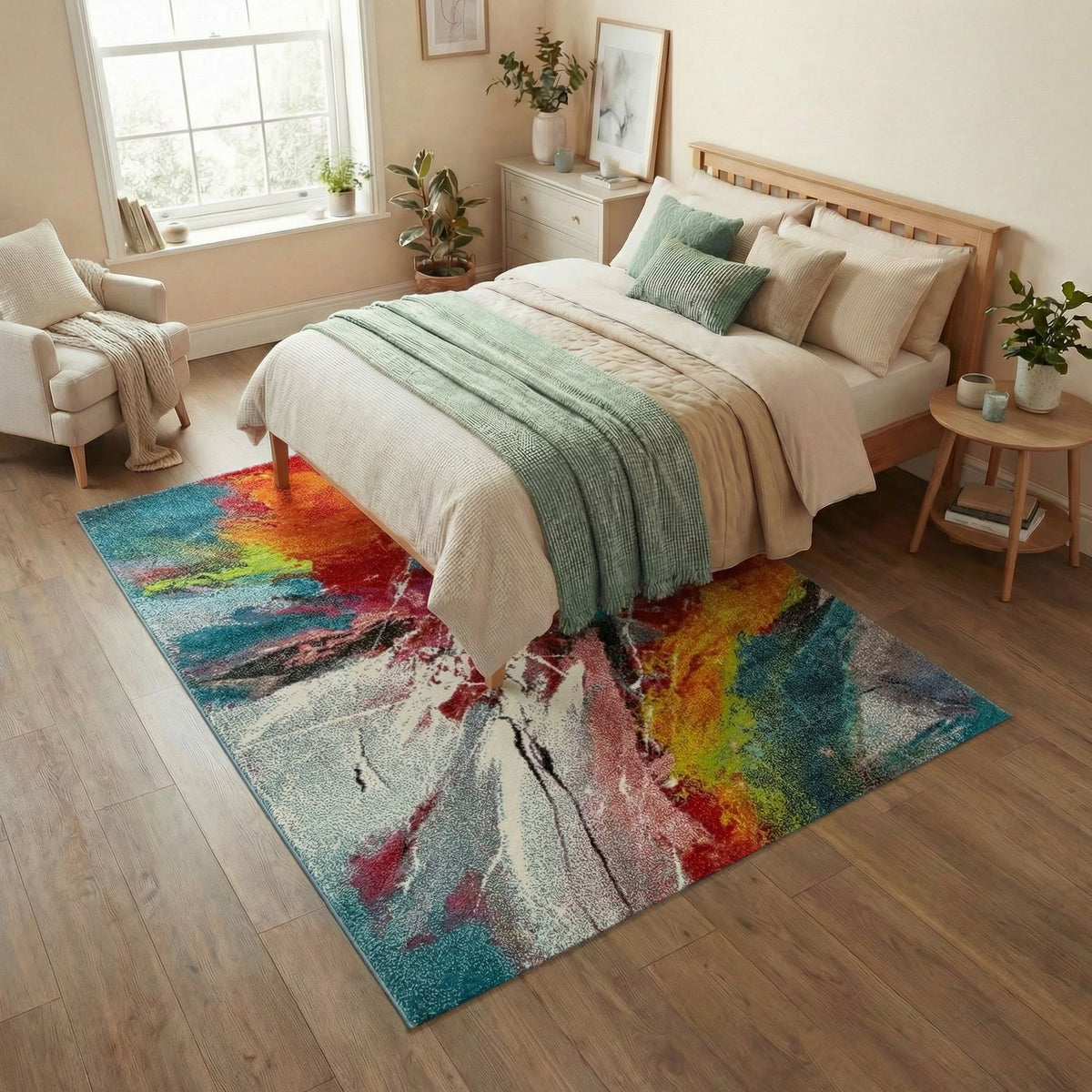 Art Burst Multicolour Rug