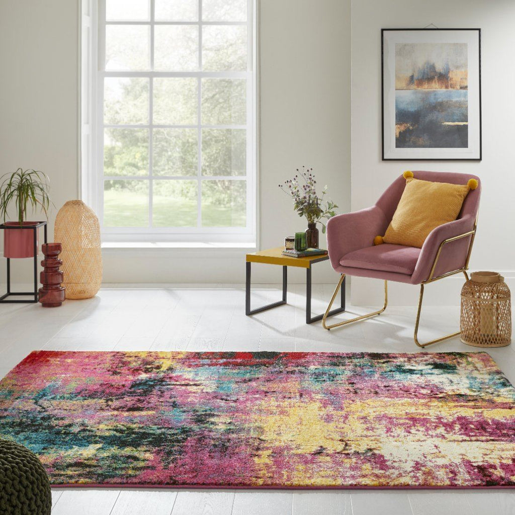 Art Colour Wash Multicolour Rug