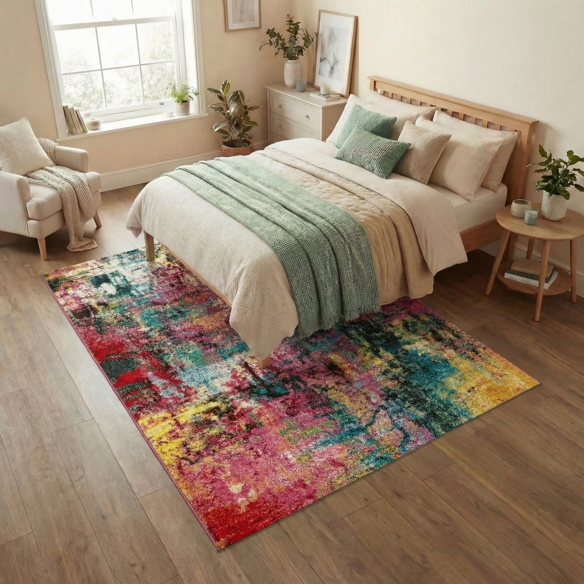 Art Colour Wash Multicolour Rug
