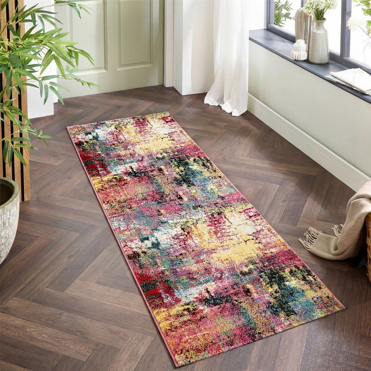 Art Colour Wash Multicolour Rug
