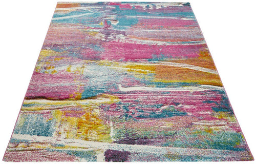 Art Pastel Streak Light Multicolour Rug