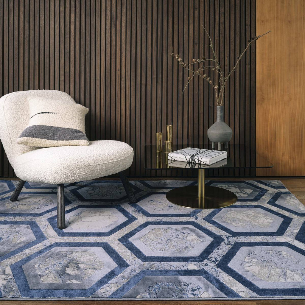 Aurora Hexagon Rug