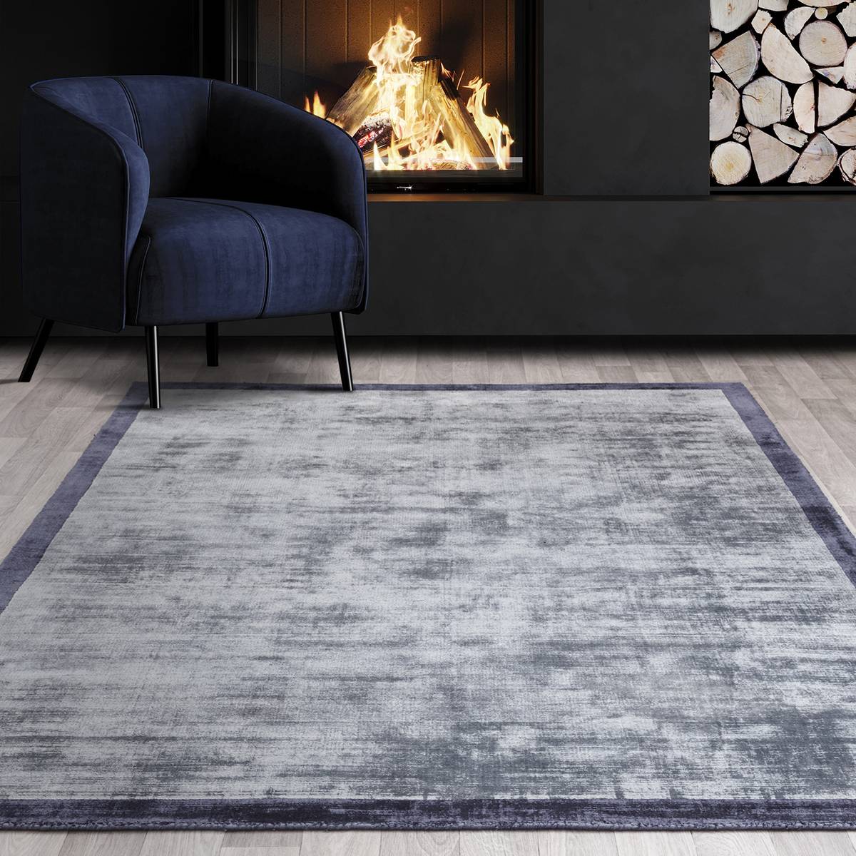 Blade Border Airforce Navy Rug