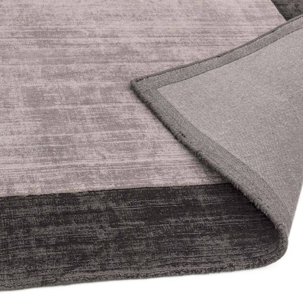 Blade Border Charcoal Silver Rug