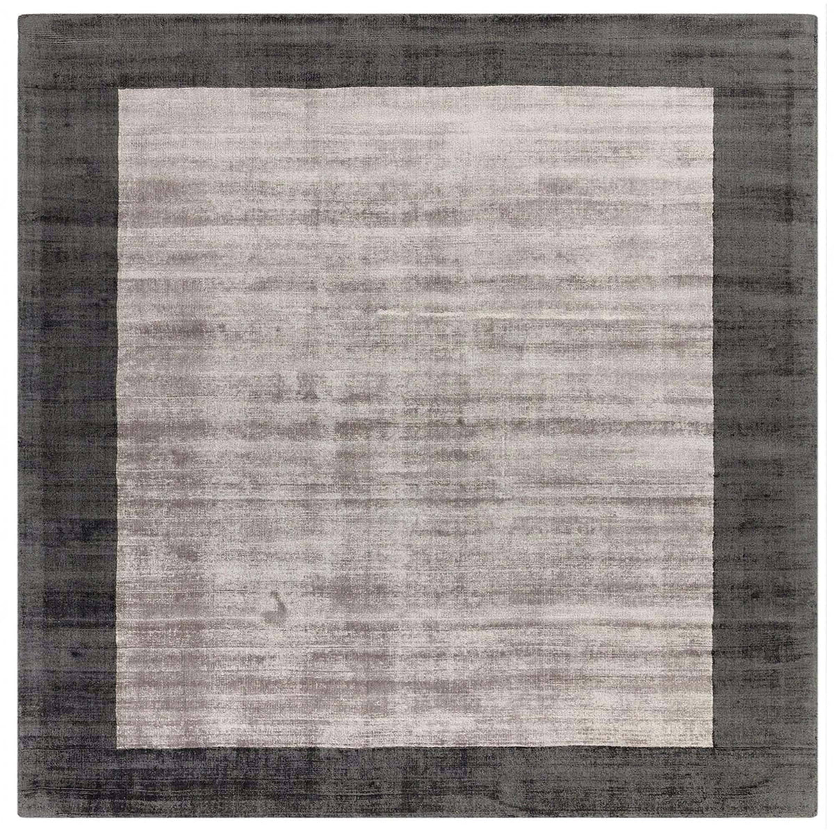 Blade Border Charcoal Silver Rug