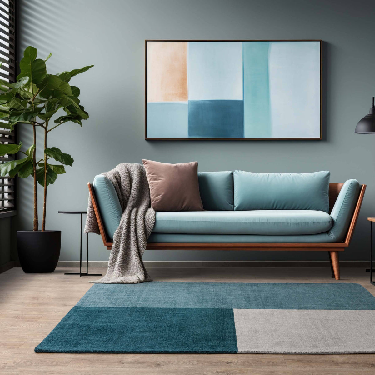 Blox Teal Rug