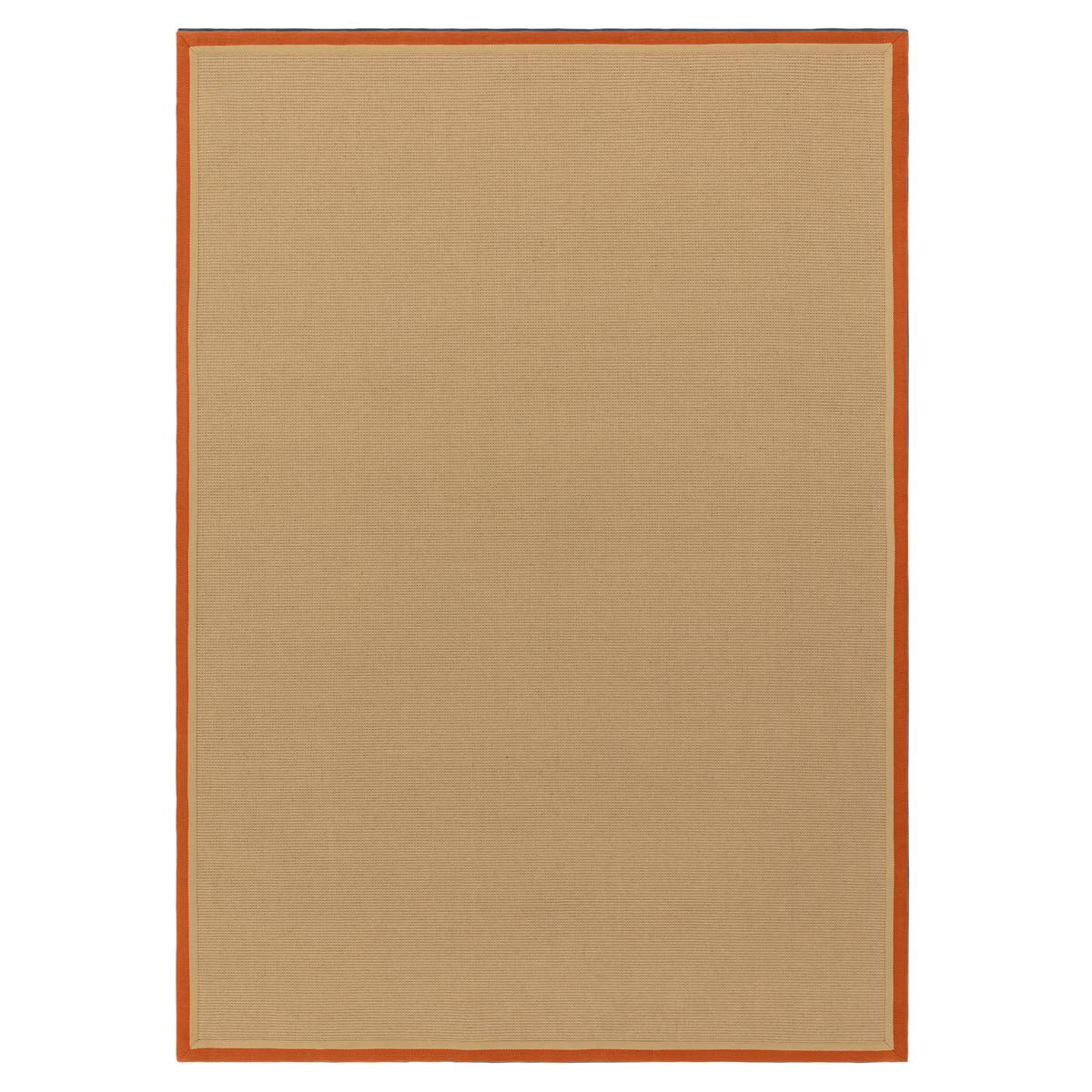 Bordo Boucle Rust Linen Rug