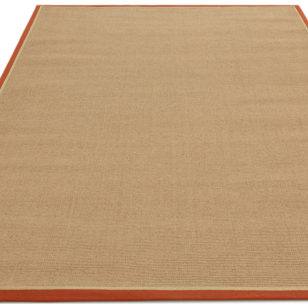 Bordo Boucle Rust Linen Rug
