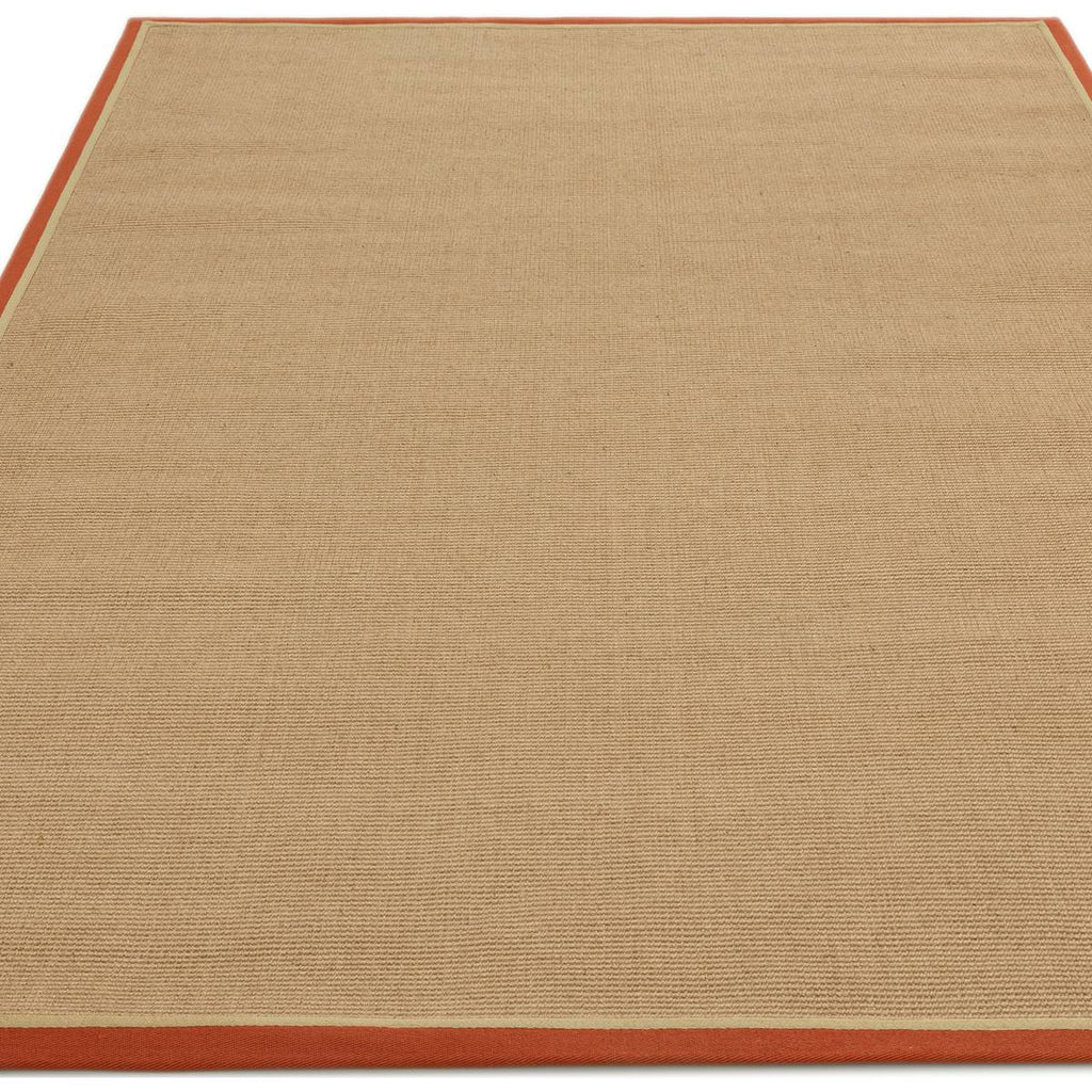 Bordo Boucle Rust Linen Rug