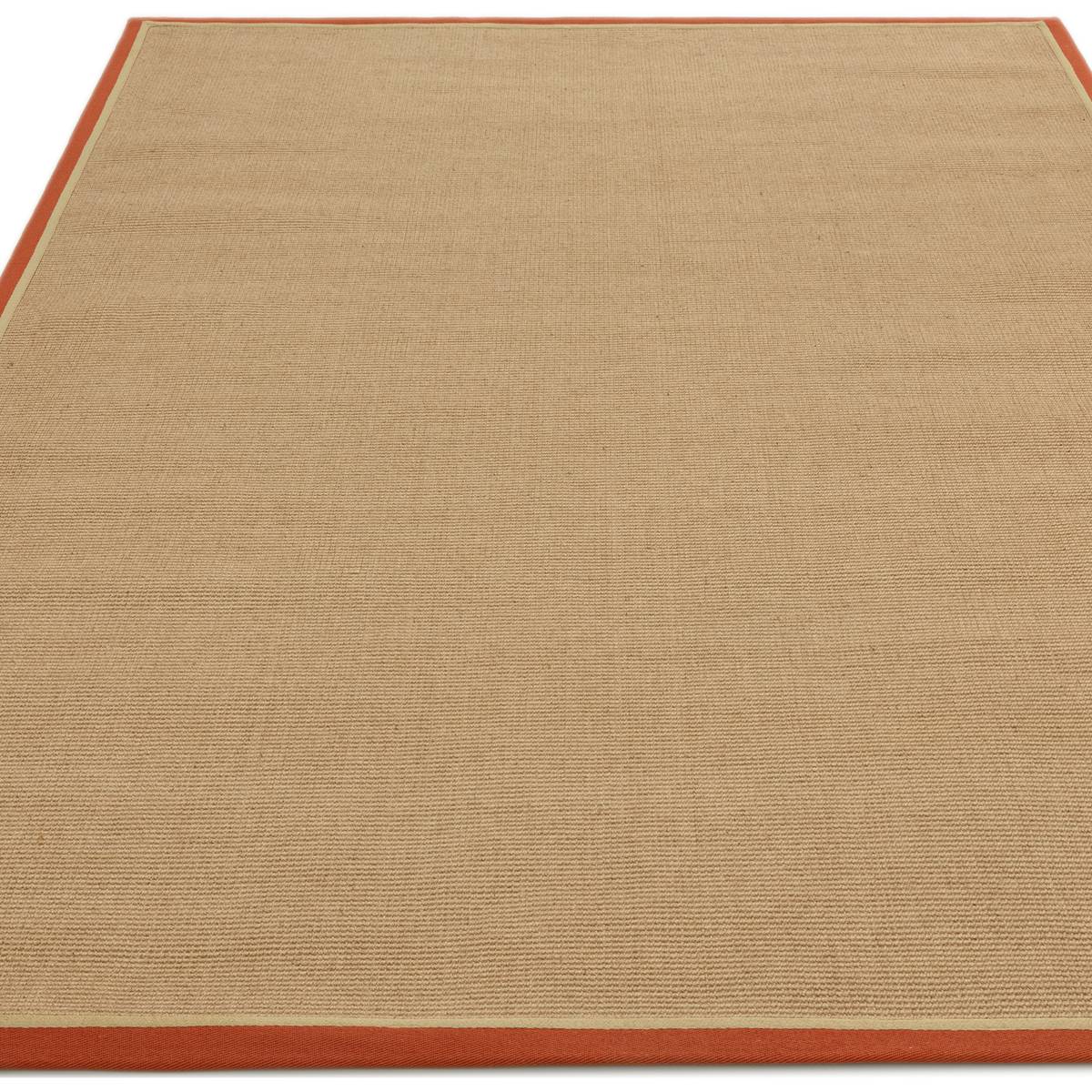 Bordo Boucle Rust Linen Rug