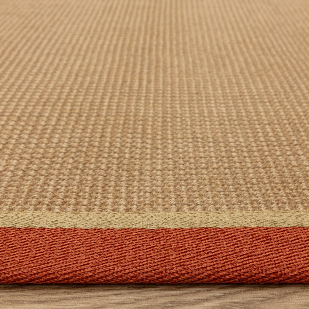 Bordo Boucle Rust Linen Rug
