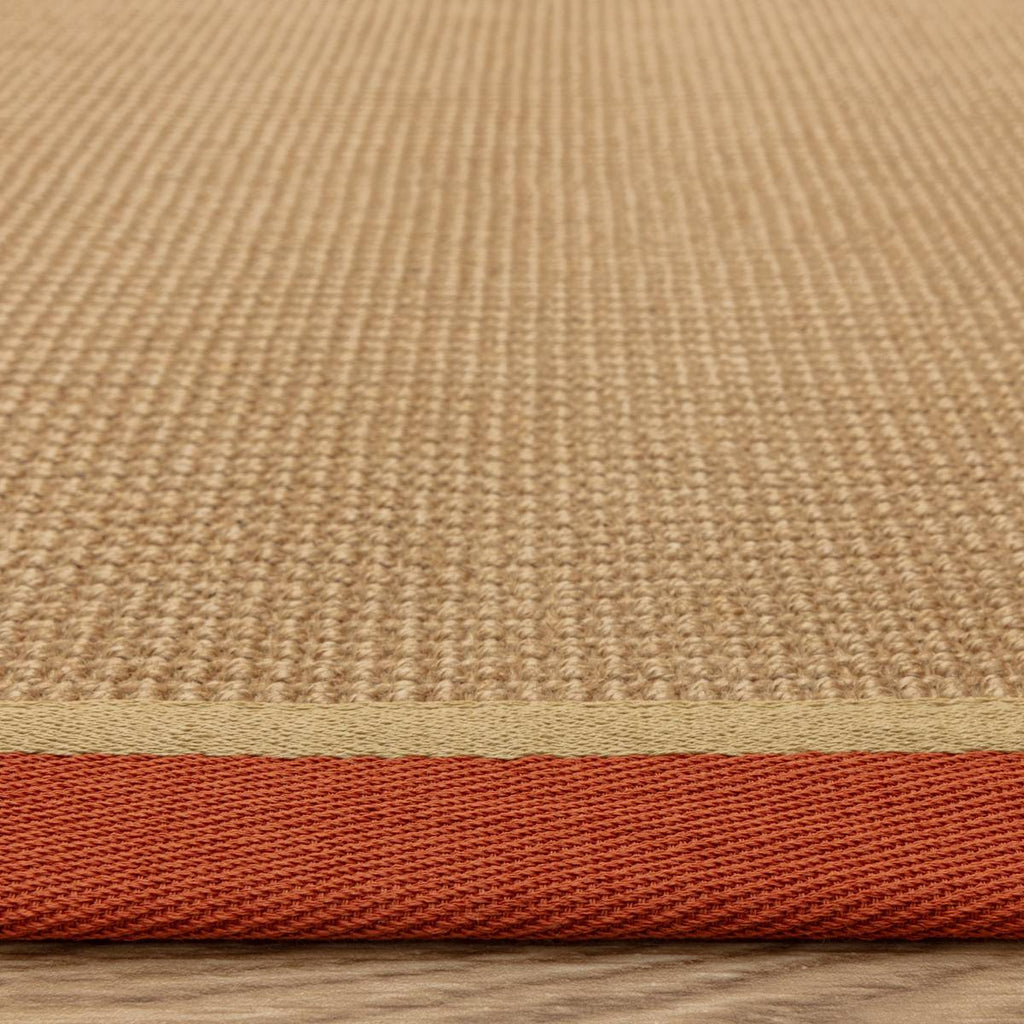 Bordo Boucle Rust Linen Rug