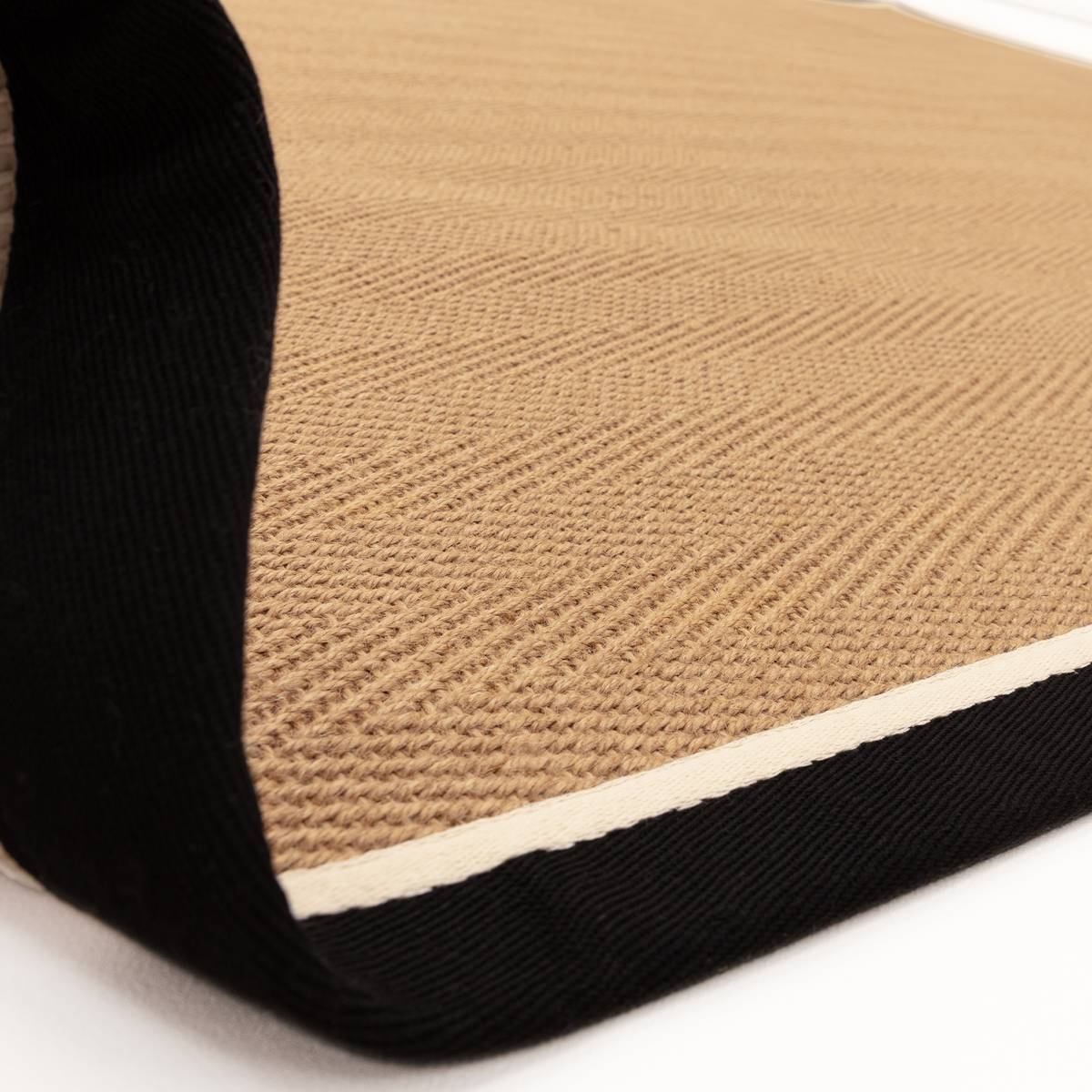 Bordo Herringbone Charcoal Cream Rug