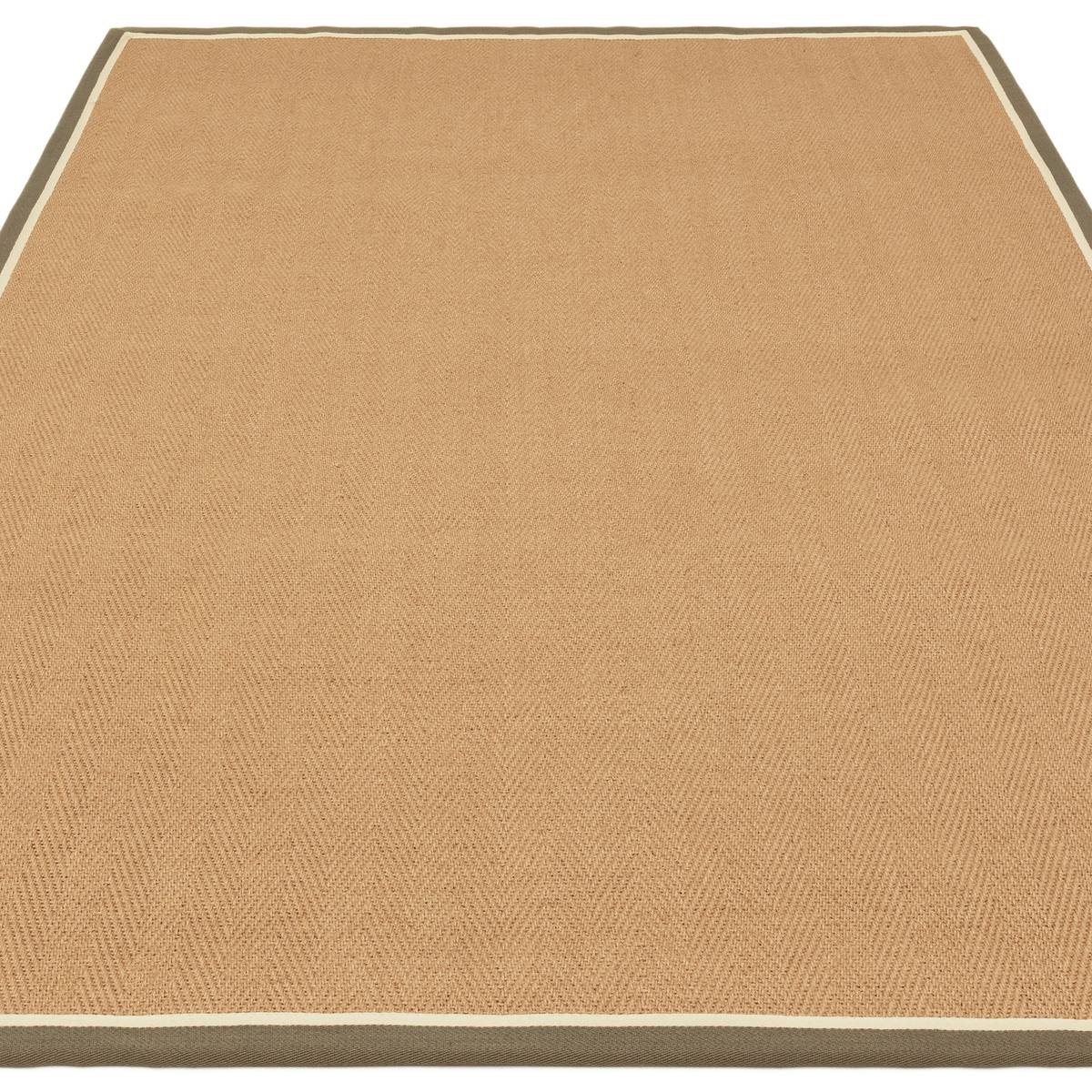 Bordo Herringbone Khaki Cream Rug