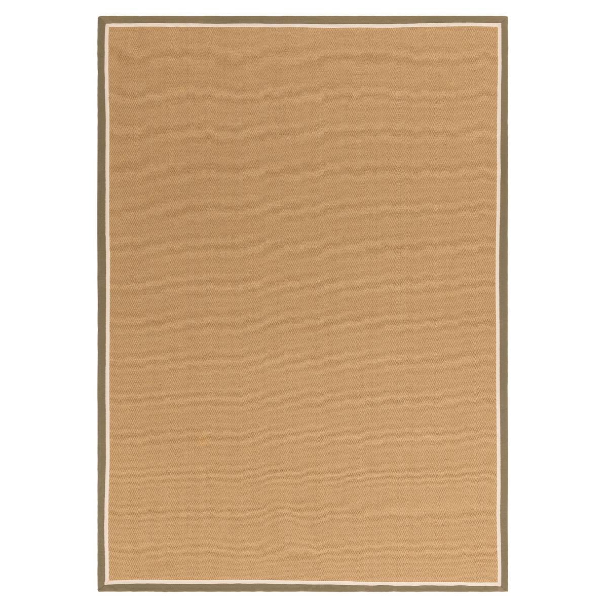 Bordo Herringbone Khaki Cream Rug