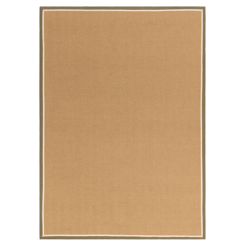 Bordo Herringbone Khaki Cream Rug