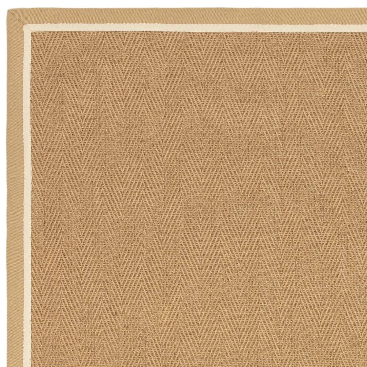 Bordo Herringbone Linen Cream Rug