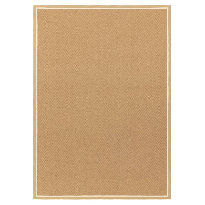 Bordo Herringbone Linen Cream Rug