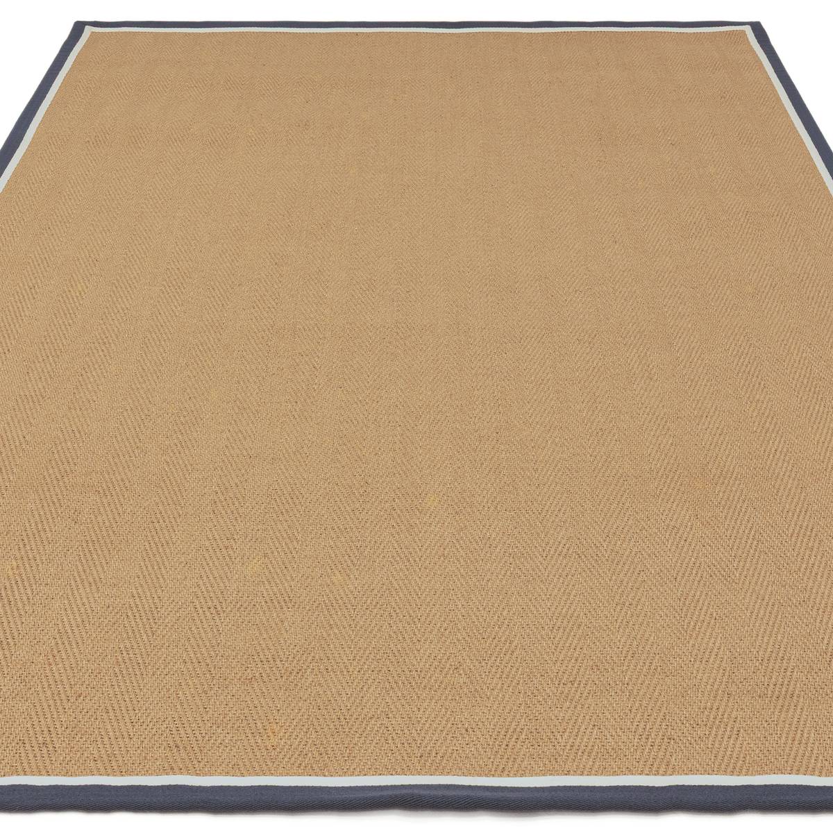 Bordo Herringbone Slate Cream Rug