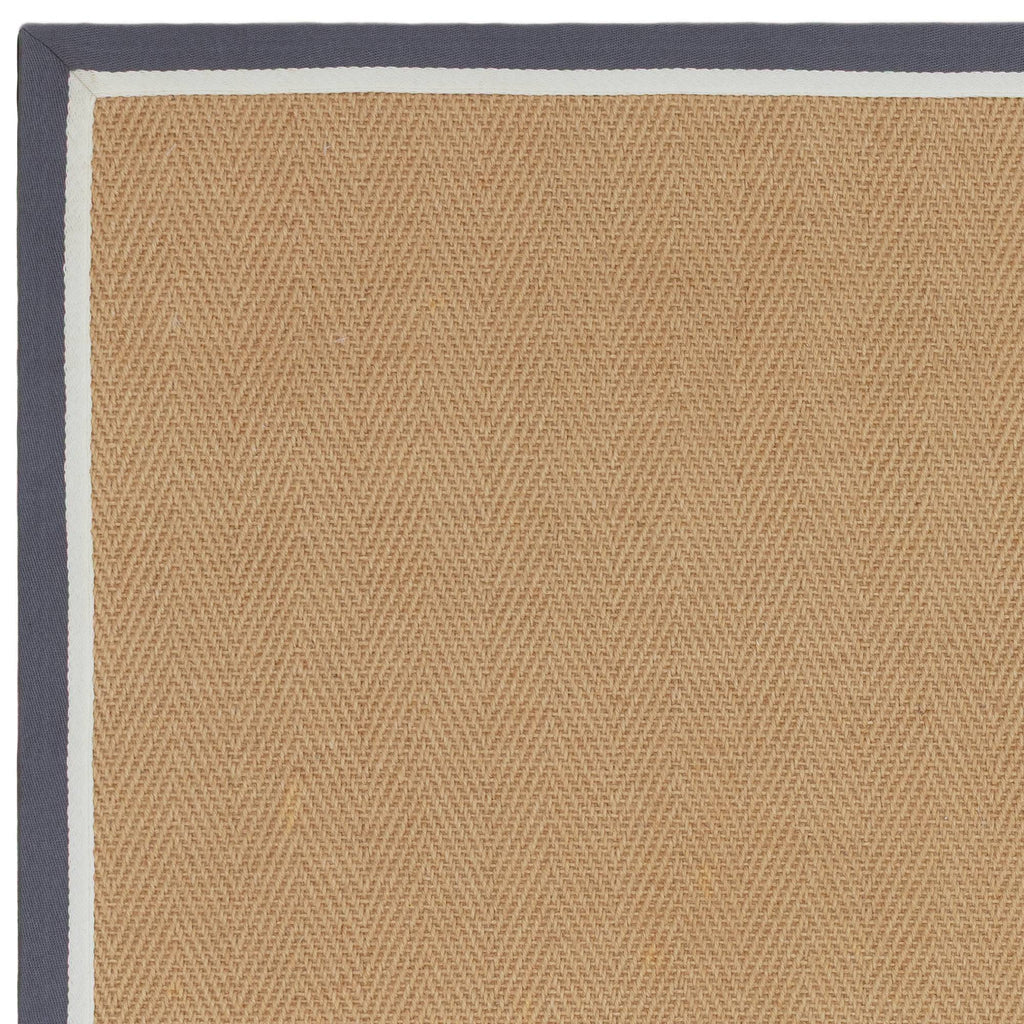 Bordo Herringbone Slate Cream Rug