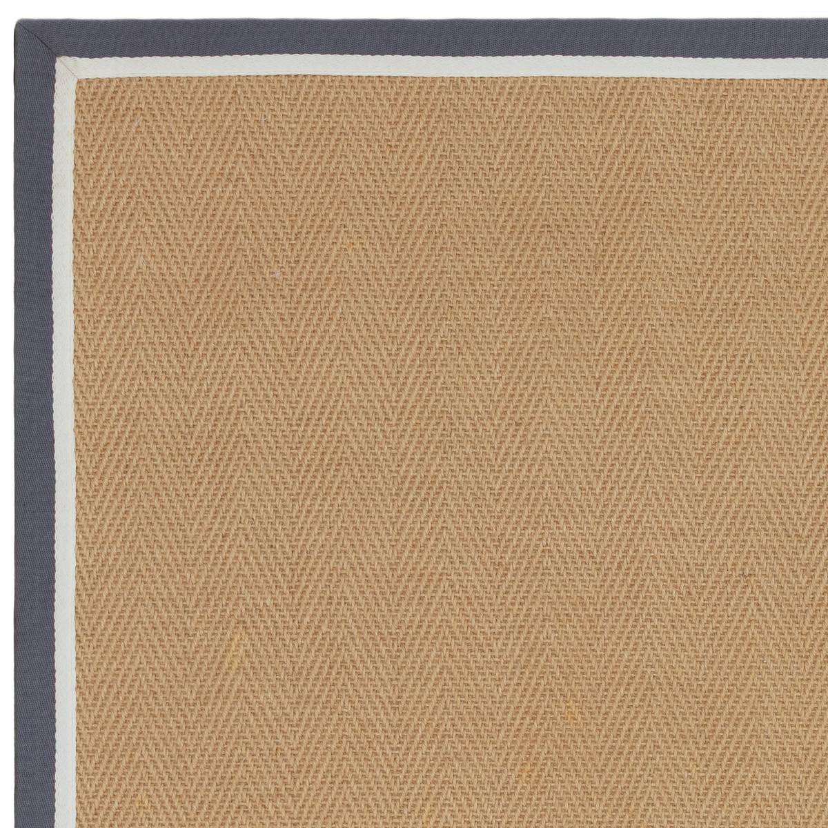 Bordo Herringbone Slate Cream Rug
