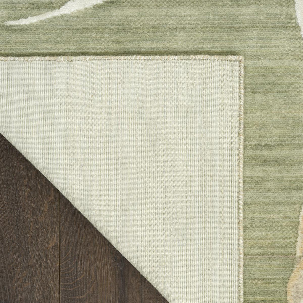 Brushlight Bloom Green Ivory Rug