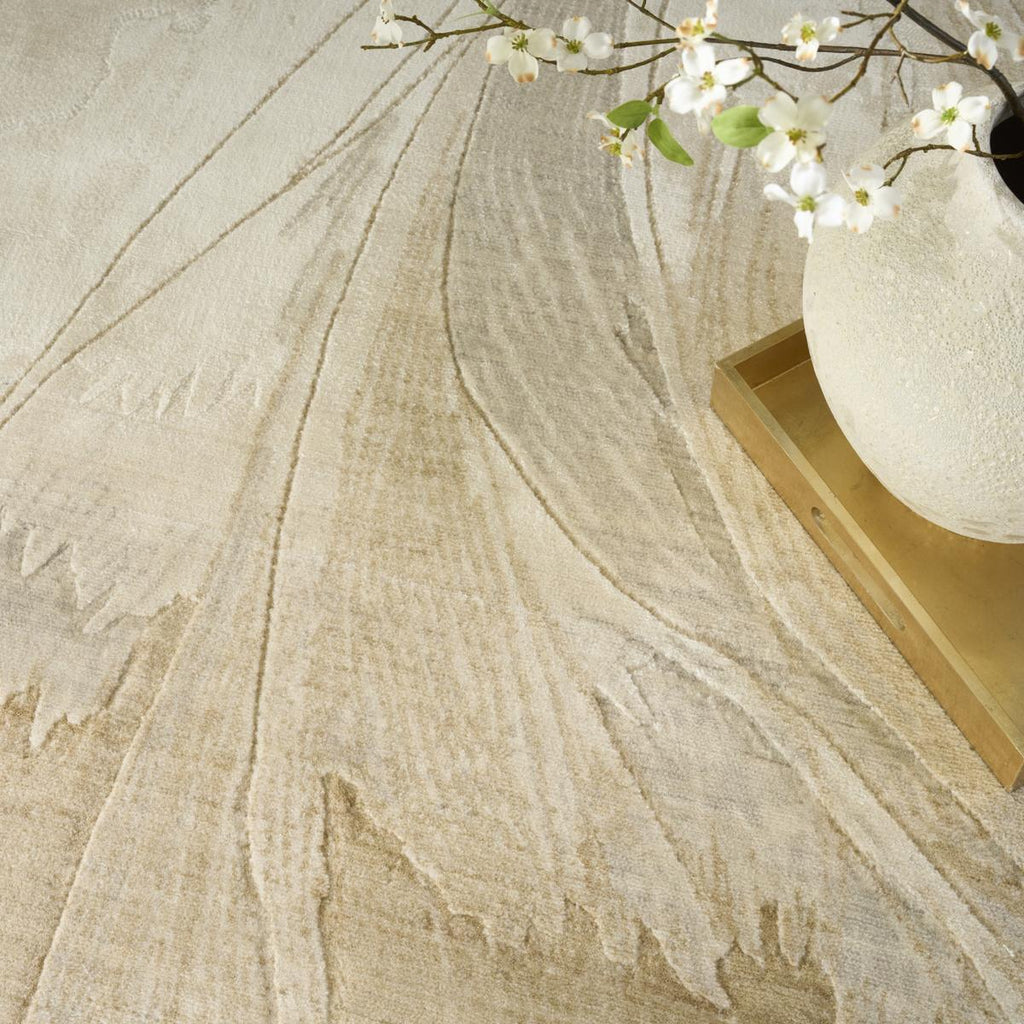 Brushlight Brushstroke Beige Grey Rug