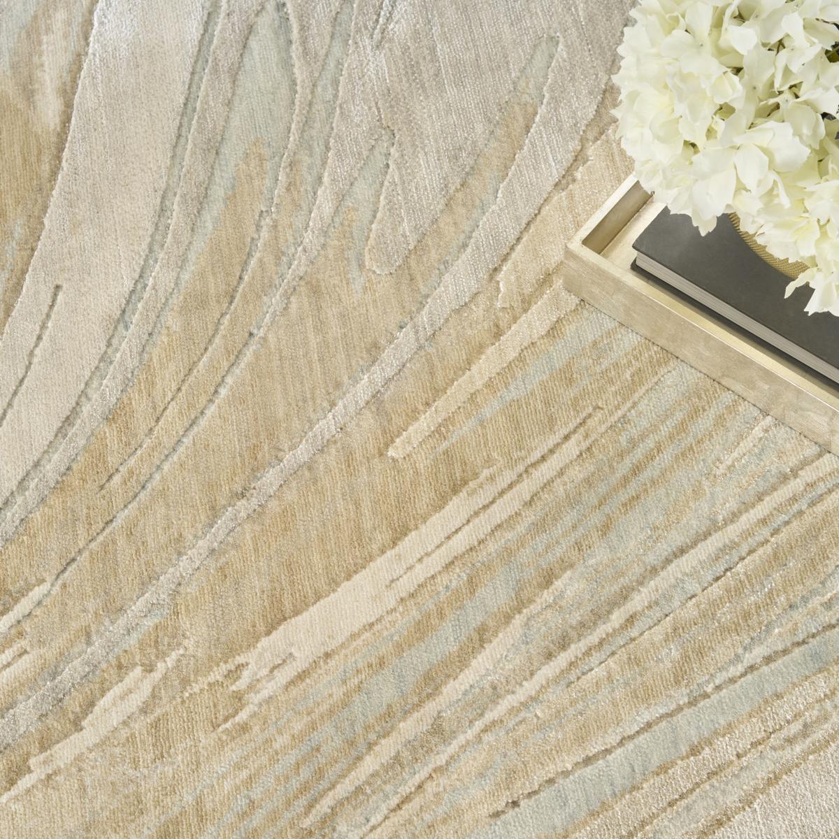 Brushlight Marble Blue Ivory Rug