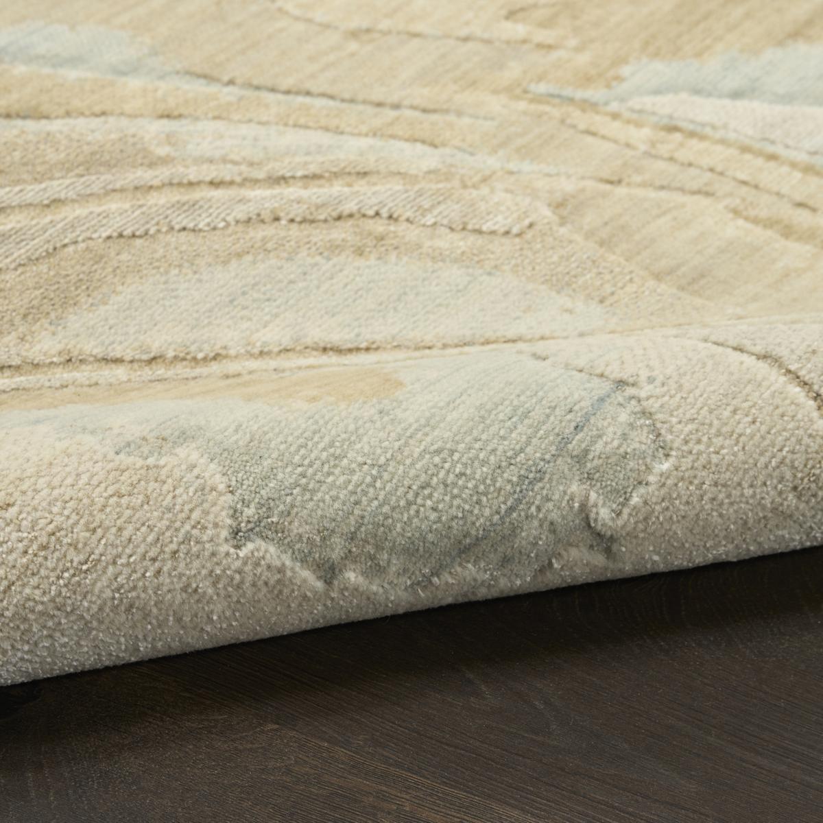 Brushlight Marble Blue Ivory Rug